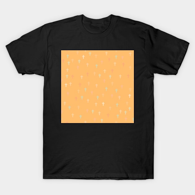 Itty Bitty Crosses Marmalade Orange T-Shirt by MSBoydston